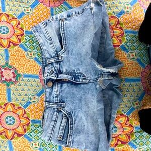 white washed short shorts